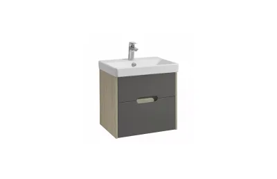 Тумба с раковиной Aquaton Оливия 55 1A254201OLUG0, грей / дуб ойстер МОСПЛИТКА