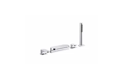 Смеситель на борт ванны Ravak Chrome CR 025.00 на 4 отверстия (врезной каскадный), хром МОСПЛИТКА