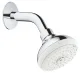 GROHE Tempesta New Комплект верхнего душа IV с кронштейном, 9,5 л/мин АТЕЛЬЕ ВАННОЙ КОМНАТЫ. САМАРА