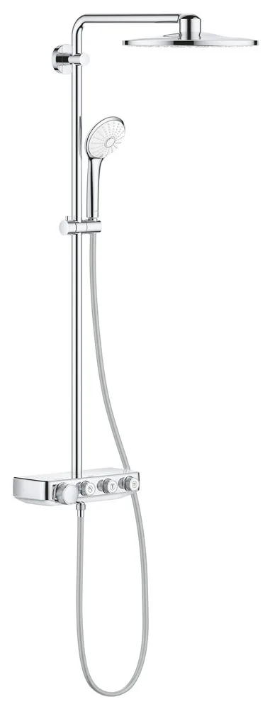 GROHE Euphoria SmartControl 310 DUO Душевая система с термостатом, настенный монтаж, полочка, 3 кнопки управления, Хром АТЕЛЬЕ ВАННОЙ КОМНАТЫ. САМАРА