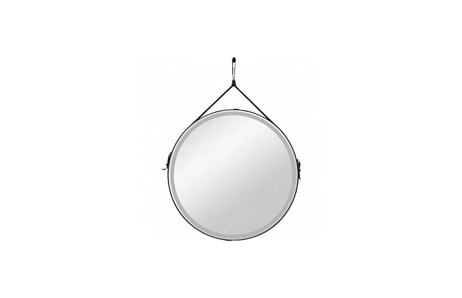 Зеркало Art&Max Milan 65 см AM-Mil-650-DS-F-Nero с подсветкой, черный МОСПЛИТКА