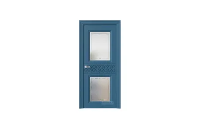 Межкомнатная дверь Novella N27 RAL5009 стекло 7 ДВЕРЕЙ