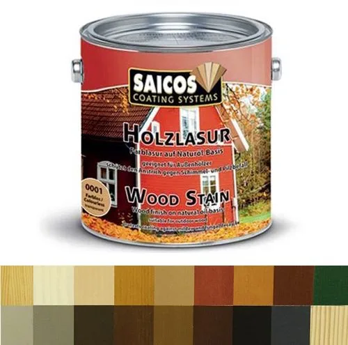 Защитная цветная лазурь Holzlasur SAICOS. МАСЛА, КРАСКИ, КЛЕЙ
