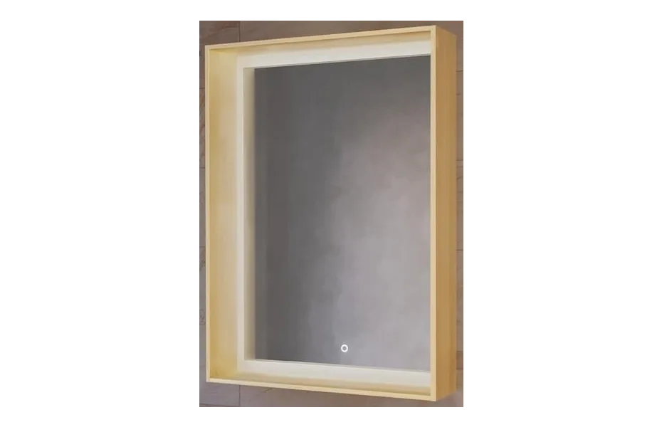 Зеркало RAVAL Frame 75 Дуб сонома с подсветкой сенсор АТЕЛЬЕ ВАННОЙ КОМНАТЫ. САМАРА