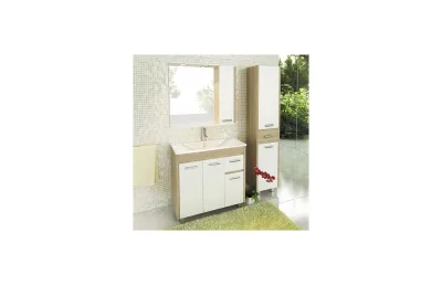 Тумба с раковиной Comforty Тулуза-90 сосна лоредо 00003132229 МОСПЛИТКА
