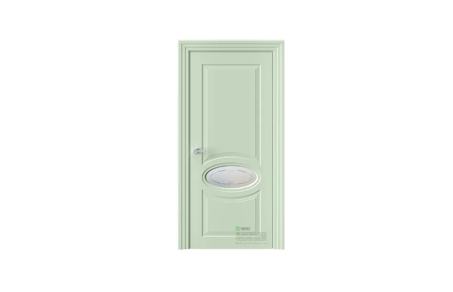 Межкомнатная дверь Novella N38 RAL6019 стекло 7 ДВЕРЕЙ