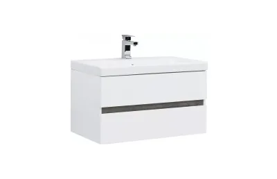 Тумба с раковиной Aquanet Беркли 80 см 254290, белый, дуб МОСПЛИТКА
