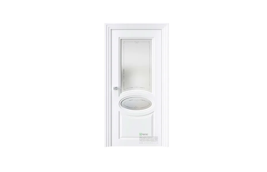 Межкомнатная дверь Novella N40 RAL9003 стекло 7 ДВЕРЕЙ