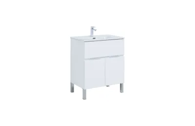 Тумба с раковиной Aquanet Алвита New 70 1 ящик, 2 дверцы, белый матовый МОСПЛИТКА