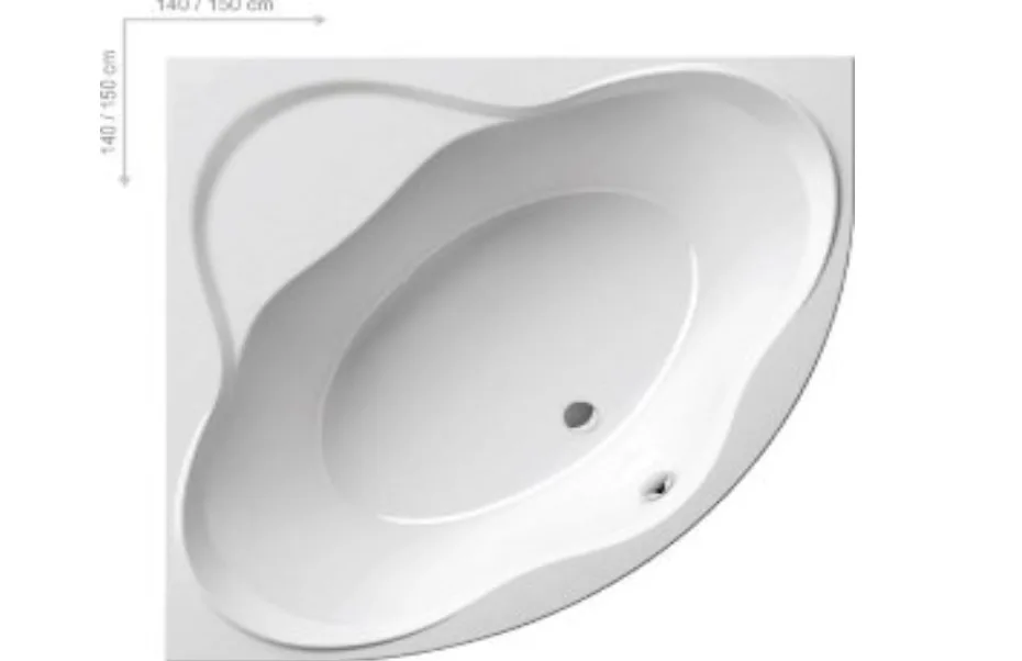 Ванна Ravak New Day 140x140 без гидромассажа C651000000 АКВАМЕТРИЯ