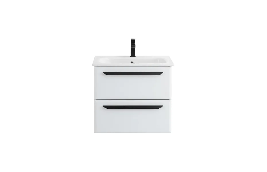 Тумба с раковиной Cezares Eco 60 см ECO-CER-600-2C-SO-BO bianco opaco МОСПЛИТКА