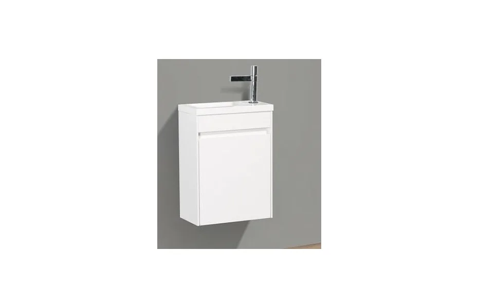 Тумба с раковиной подвесная BelBagno PIETRA MINI-400-1A-SO-BL-R 40 см Bianco Lucido МОСПЛИТКА