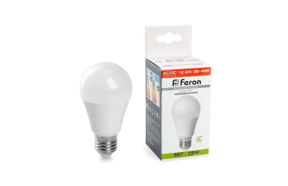 ЛАМПА СВЕТОДИОДНАЯ FERON LB-193 E27 12W 4000K 48729 МОСПЛИТКА