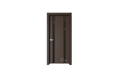 Межкомнатная дверь Elegance E9 Темный шоколад черное стекло 7 ДВЕРЕЙ