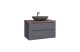 Тумба с раковиной Jorno Wood 100 см wood.01.100/P/GR серая МОСПЛИТКА