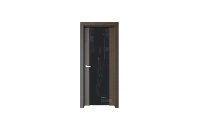 Межкомнатная дверь Elegance E2G Корица черное стекло 3 7 ДВЕРЕЙ