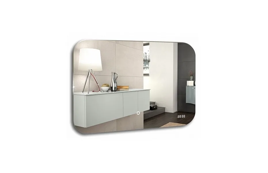 Зеркало Aquanika Basic 80х55 см AQB5580RU44 с подсветкой и сенсорным выключателем МОСПЛИТКА