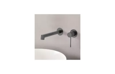 Смеситель для раковины Vincea Desire VBFW-1D1GM встраиваемый однорычажный, вороненая сталь МОСПЛИТКА