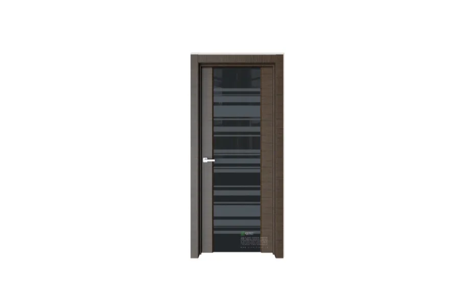 Межкомнатная дверь Elegance E2G Корица черное стекло 1 7 ДВЕРЕЙ