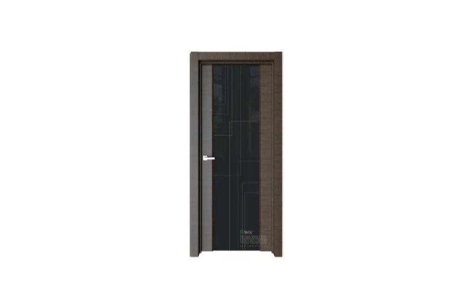 Межкомнатная дверь Elegance E2G Корица черное стекло 4 7 ДВЕРЕЙ