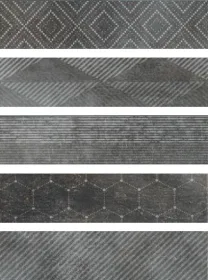 DOCKLANDS Керамогранит FREEPORT MIX BLACK, стена ARTCERAMICA - АРТКЕРАМИКА