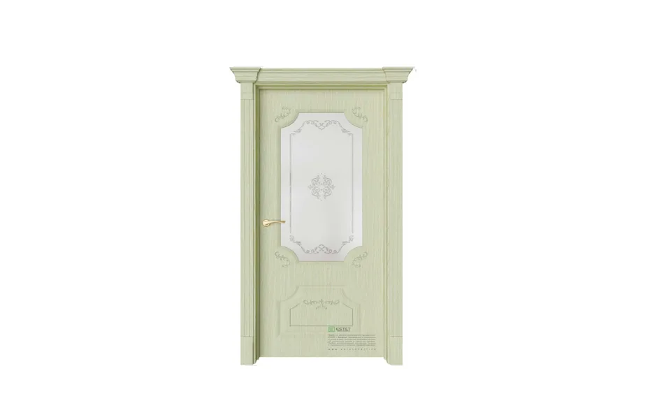 Межкомнатная дверь Provence Руан 2 Ажур Олива золотая стекло 7 ДВЕРЕЙ