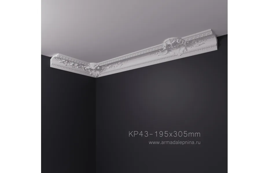 Карниз с рисунком КР-43 АРМАДА. Лепнина из гипса