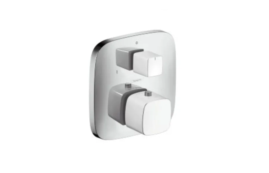 Термостат с запорным/переключающим вентилем Hansgrohe PuraVida белый/хром 15771400 АКВАМЕТРИЯ