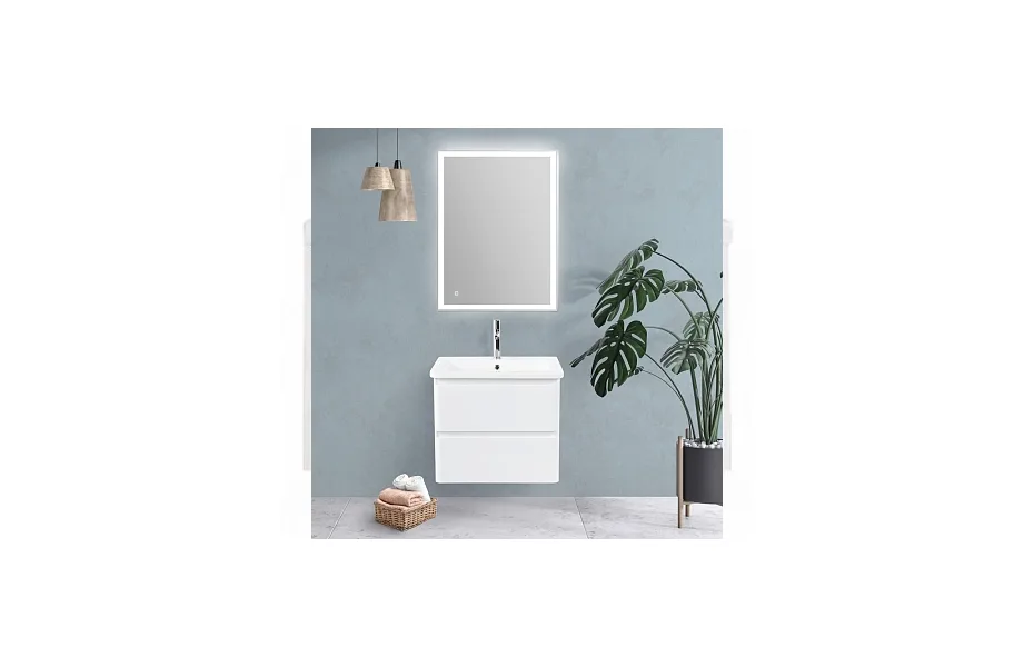 Тумба с раковиной BelBagno Albano-Cer 57 ALBANO-CER-600-2C-SO-BL МОСПЛИТКА