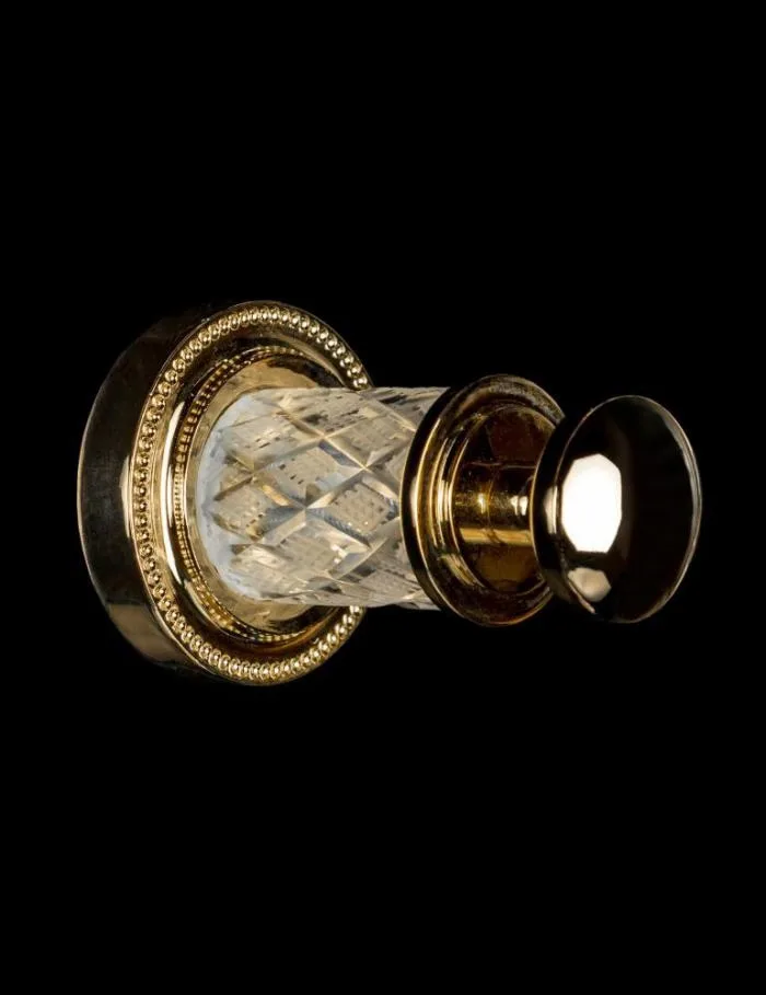 BOHEME Murano Crystal Крючок для полотенец, золото АТЕЛЬЕ ВАННОЙ КОМНАТЫ. САМАРА