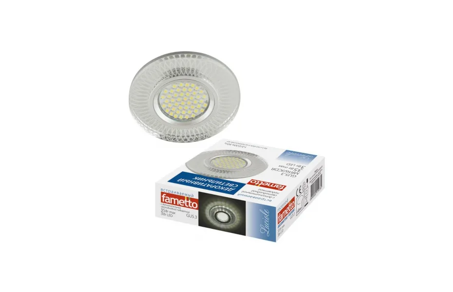 ВСТРАИВАЕМЫЙ СВЕТИЛЬНИК FAMETTO LUCIOLE DLS-L152 GU5.3 GLASSY/CLEAR 3D MNOGOROZETOK - МНОГОРОЗЕТОК