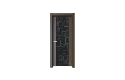 Межкомнатная дверь Elegance E2G Корица черное стекло 8 7 ДВЕРЕЙ