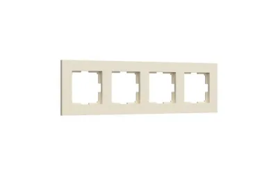 РАМКА НА 4 ПОСТА WERKEL SLAB АЙВОРИ МАТОВЫЙ W0042962 4690389193521 МОСПЛИТКА