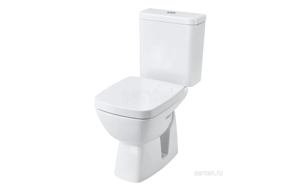 SANTEK Нео Лайт Унитаз напольный с бачком, выпуск косой, двойной смыв, крышка быстросъемная дюропласт АТЕЛЬЕ ВАННОЙ КОМНАТЫ. САМАРА