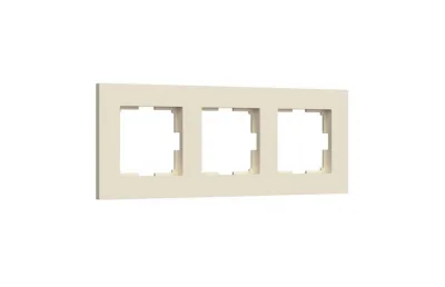 РАМКА НА 3 ПОСТА WERKEL SLAB АЙВОРИ МАТОВЫЙ W0032962 4690389193446 МОСПЛИТКА