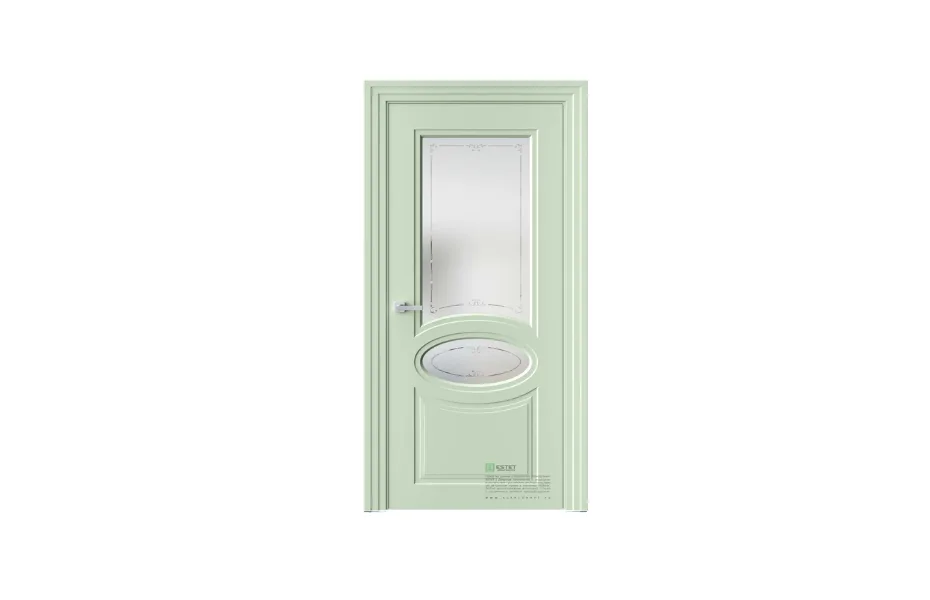 Межкомнатная дверь Novella N40 RAL6019 стекло 7 ДВЕРЕЙ