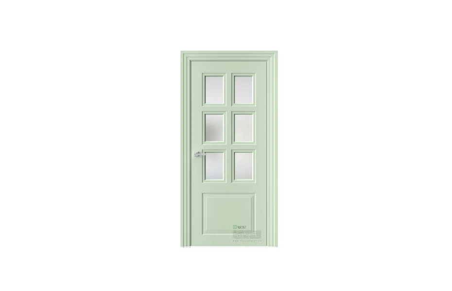Межкомнатная дверь Novella N19 RAL6019 стекло 7 ДВЕРЕЙ