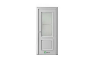 Межкомнатная дверь GL4 RAL7047 стекло 1 7 ДВЕРЕЙ