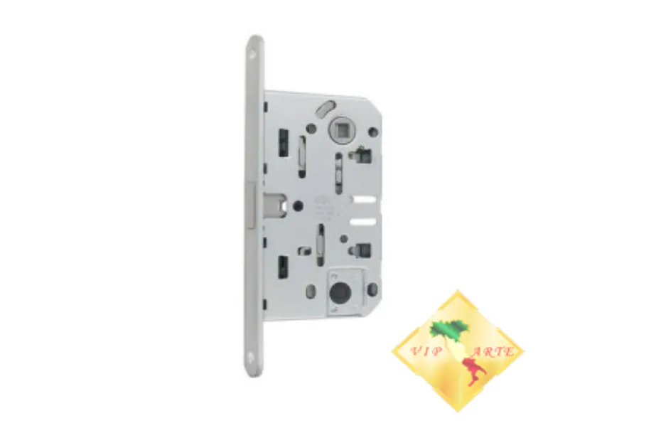 B04102.50.34 Mediana POLARIS (МЕДИАНА ПОЛАРИС) МАГНИТНЫЙ ЗАМОК С ОТВЕРСТИЕМ ПОД ФИКСАТОР (матовый хром) МИР ЗАМКОВ