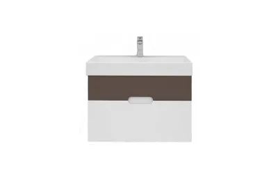 Тумба с раковиной Creto Malibu Chocolate Soft 80 см МОСПЛИТКА