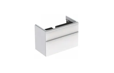 Тумба с раковиной Geberit Smyle Square 90 белая (500.354.00.1 + 500.250.01.1) МОСПЛИТКА