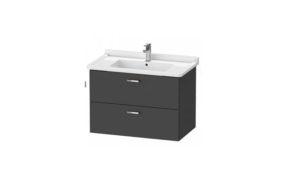 Тумба с раковиной Duravit Xbase 80 см XB618604949 графит матовый МОСПЛИТКА