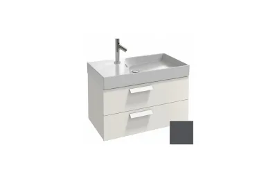 Тумба с раковиной Jacob Delafon Rythmik 80 см EB1303-442 серый антрацит глянцевый МОСПЛИТКА
