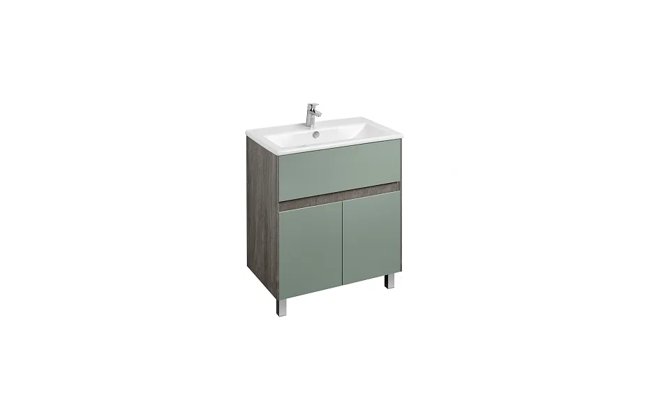 Тумба с раковиной Aquaton Форест 75 см 1A278301FR9C0 дуб рошелье,сумеречный голубой МОСПЛИТКА