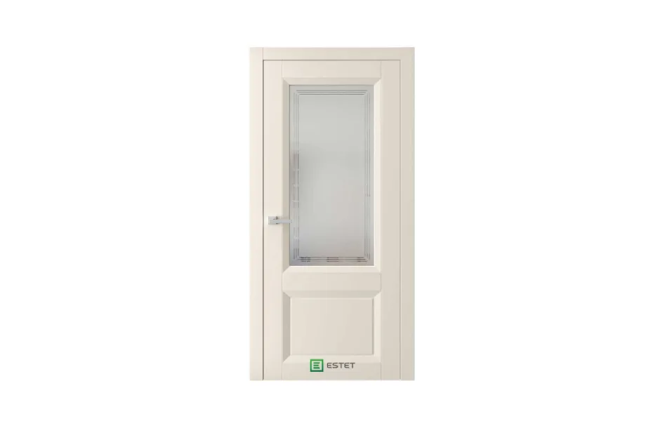 Межкомнатная дверь Mantone 4 RAL1013 стекло 7 ДВЕРЕЙ