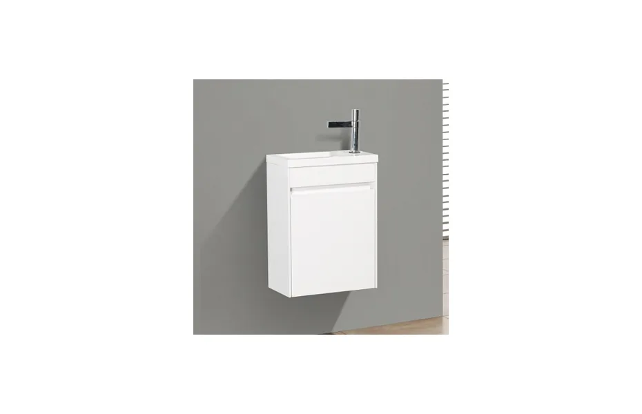 Тумба с раковиной подвесная BelBagno PIETRA MINI-460-1A-SO-BL-L 45 см Bianco Lucido МОСПЛИТКА