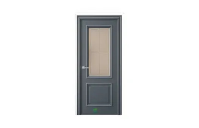 Межкомнатная дверь GL4 RAL7016 стекло 2 7 ДВЕРЕЙ