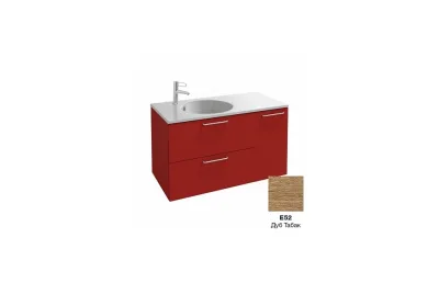 Тумба с раковиной Jacob Delafon Odeon Rive Gauche 100 см EB2544-R5-E52 дуб табак, ручки хром МОСПЛИТКА