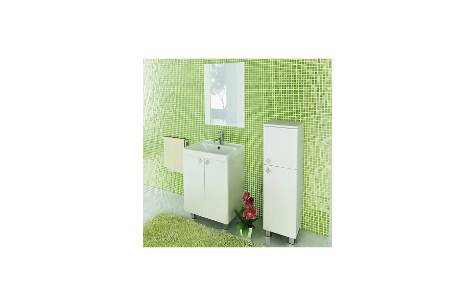 Тумба с раковиной Comforty Флоренция-60 белый глянец 00003127387 МОСПЛИТКА