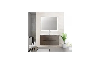 Тумба с раковиной BelBagno ACQUA-800-2C-SO-RNG 80 см, коричневая матовая МОСПЛИТКА
